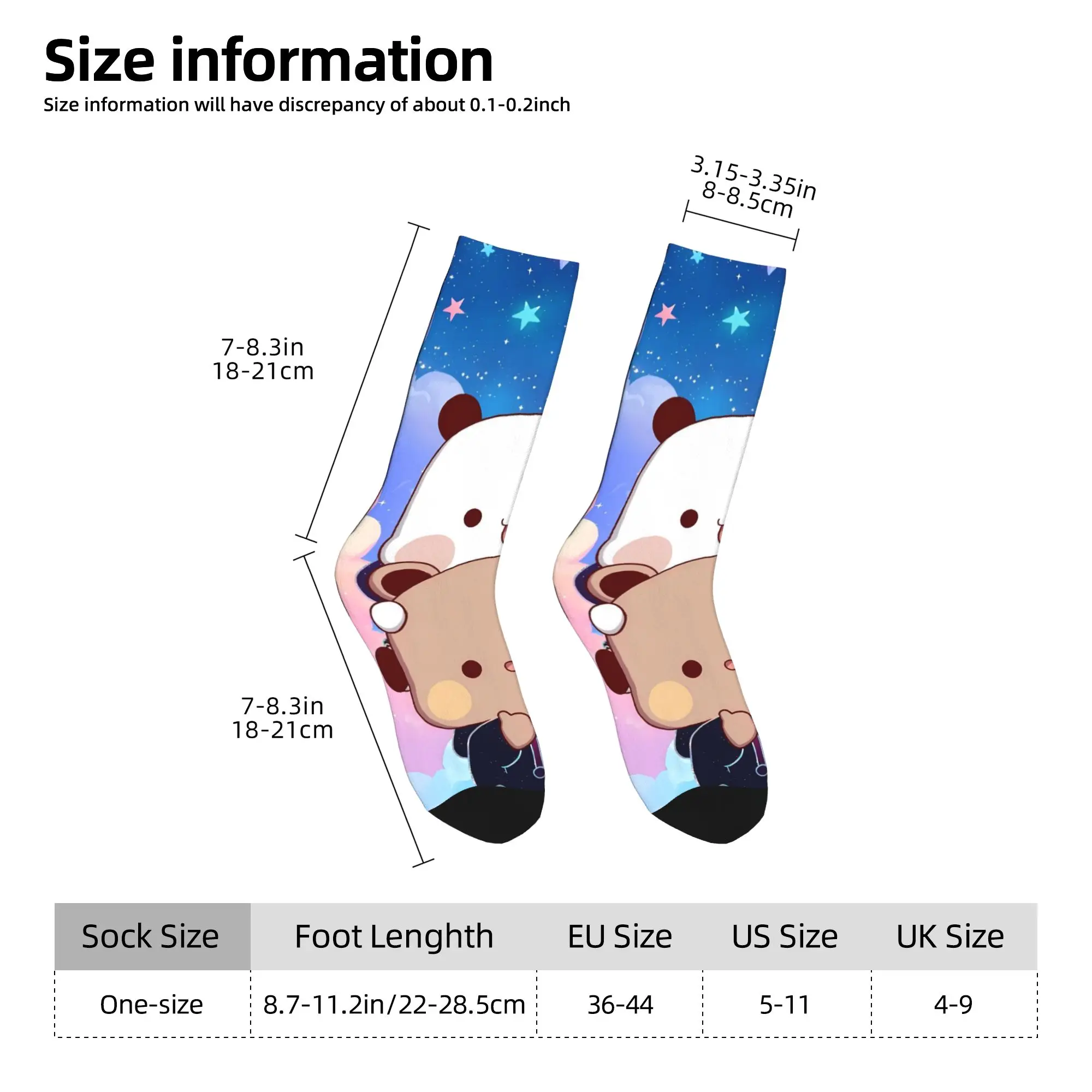 BuBu and Dudu Stockings  Leisure Socks Men Warm Soft Socks Spring Running Design Non Skid Socks Birthday Gift