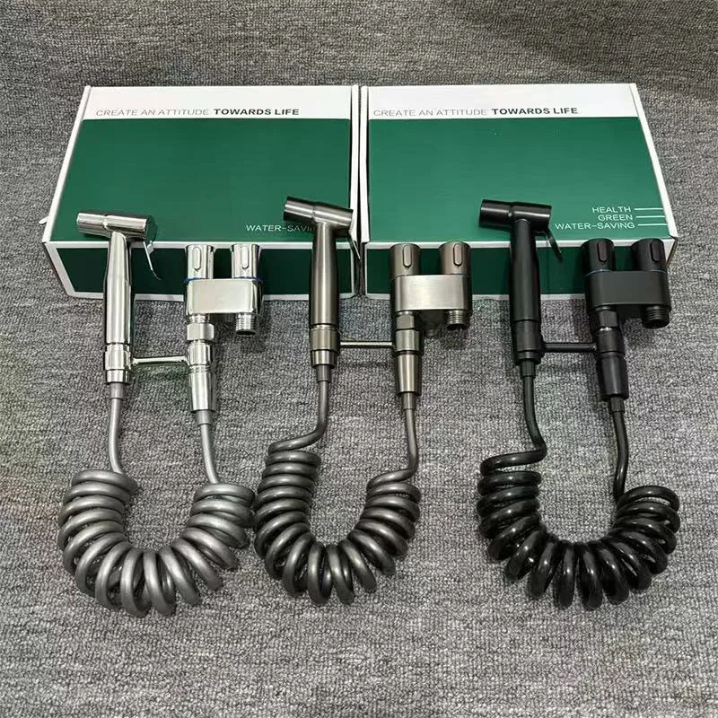 

Ручной распылитель для унитаза из нержавеющей стали, смеситель для биде, насадка для душа, гигиенический душ, смесители для унитаза, двойной выход, биде