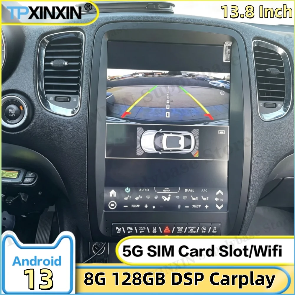 Qualcomm For Dodge Durango 2014~2016 Android Auto Wireless Carplay IPS Screen GPS Multimedia Car Stereo Radio player Head Unit