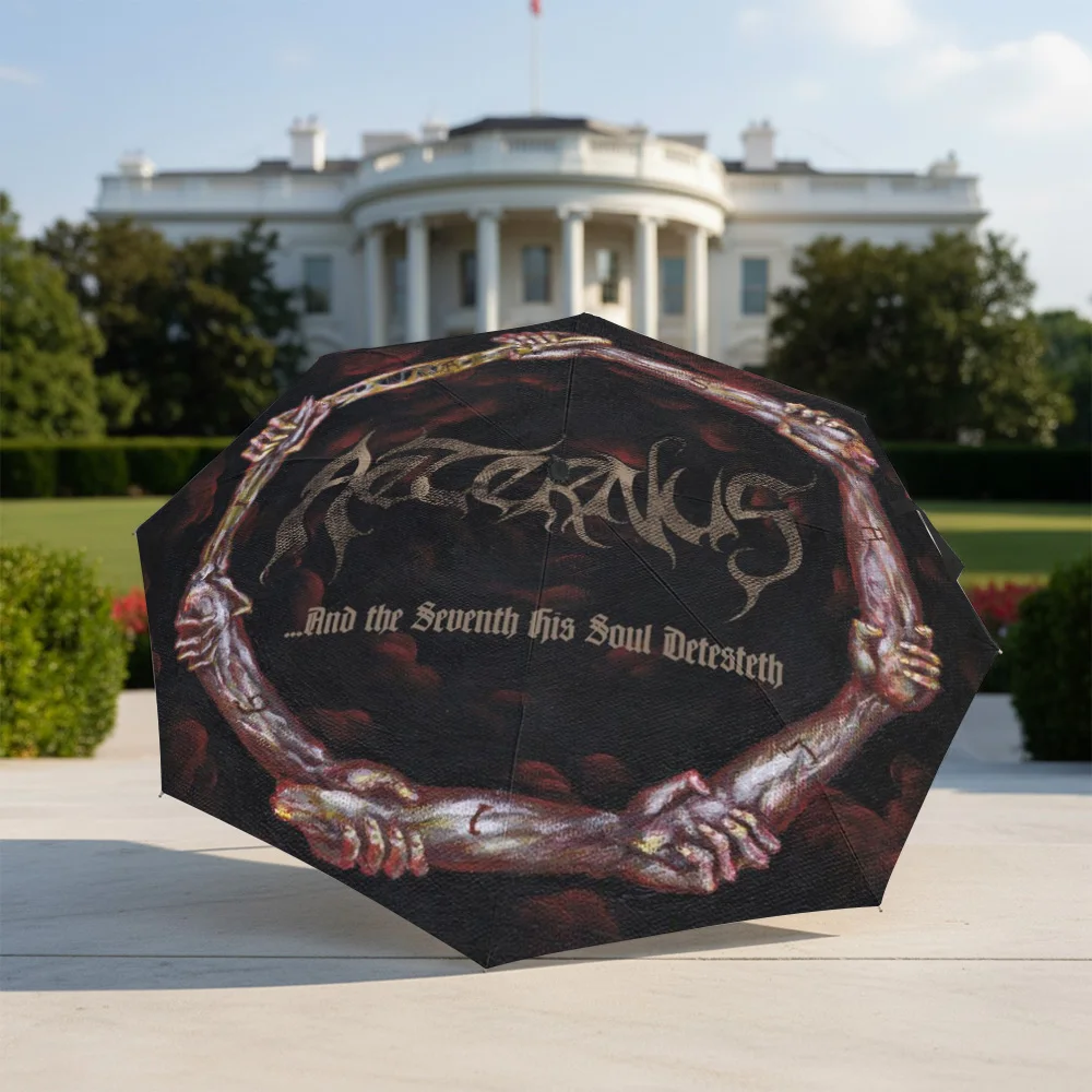 

Scary Skull Cute Cartoon Pattern Folding Umbrella with 8 Ribs Casual Outdoor Accessory ForBirthday Gift