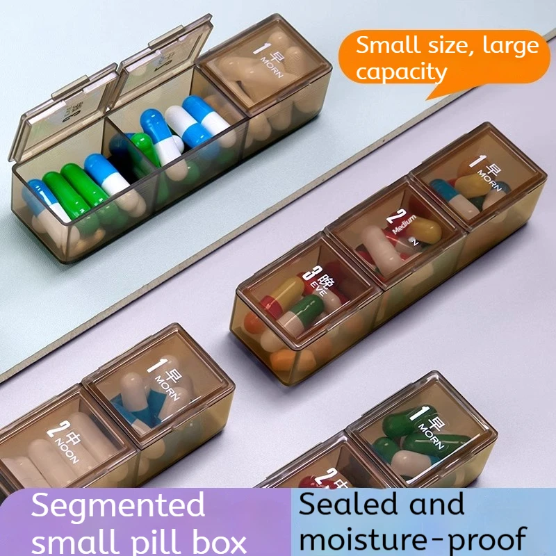 

3 Grids Pill Case Medicine Organizer Tablet Storage Box Travel Pill Case Drug Dispenser Container Health Care Portable