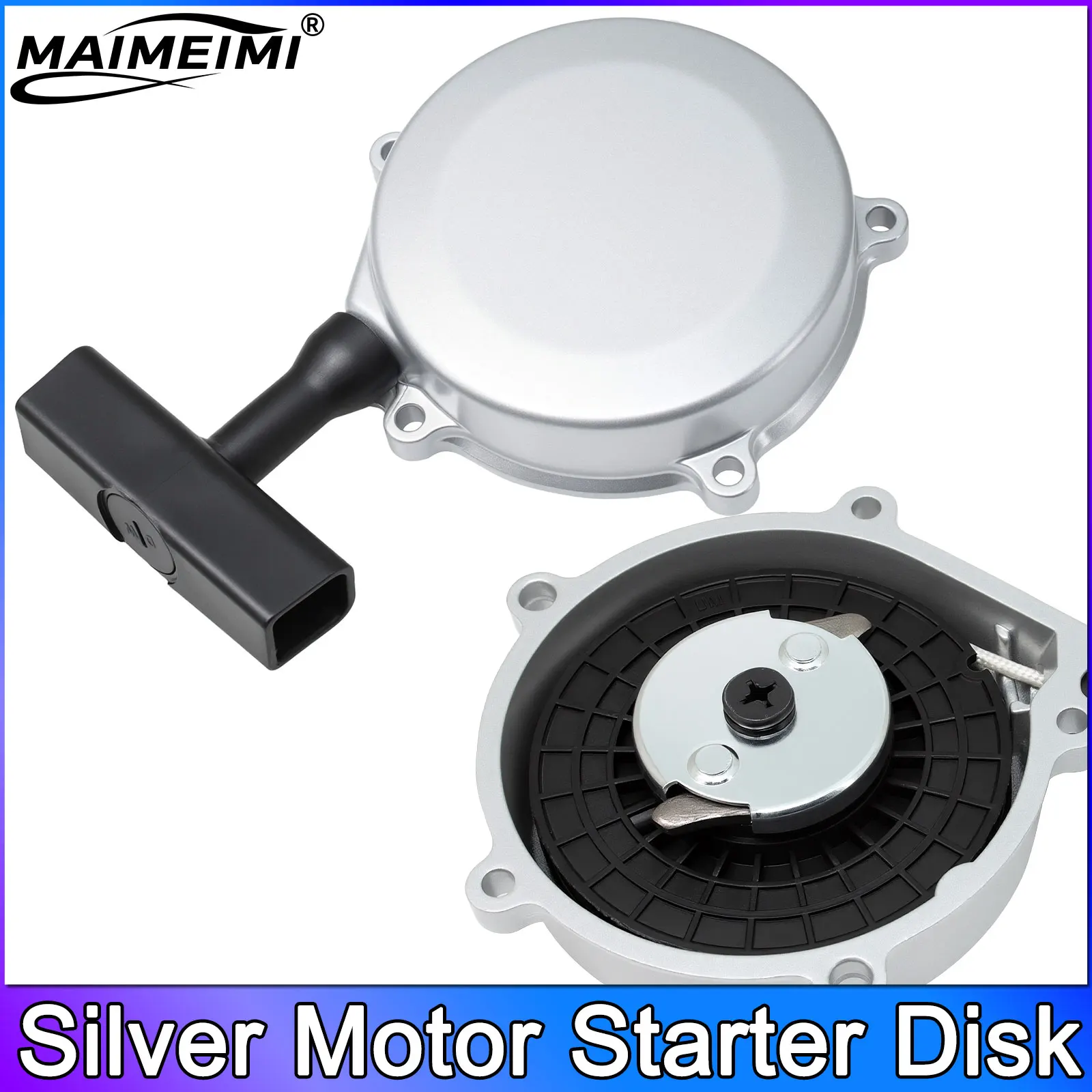 Silver Motor Starter Electric Scooter Disk New Traction Starter Shock Resistant Engine Hand Pulled Starter Parts for ATV Bikes