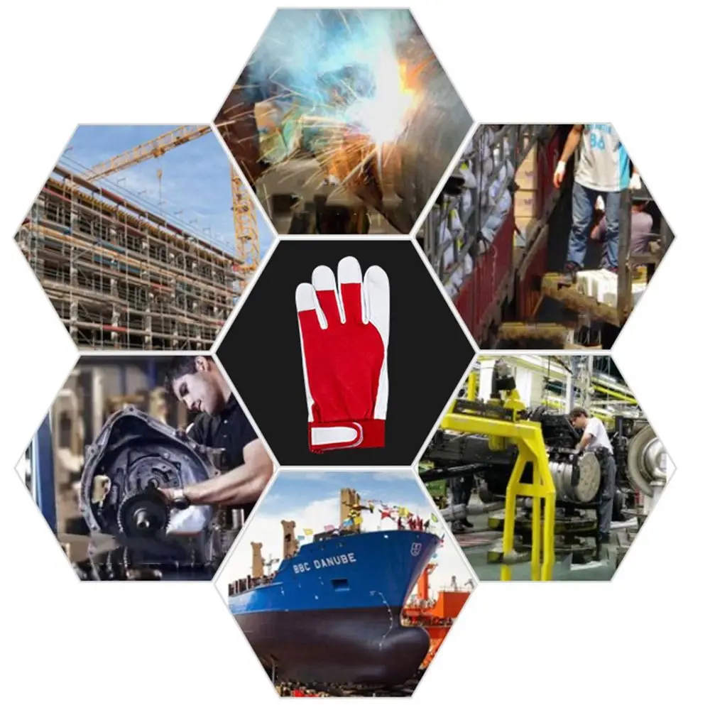 Random Color Welding Gloves Tool Leather Wear Resistant Protective Glove Heat Insulation Comfortable Work Safe Gloves Workplace