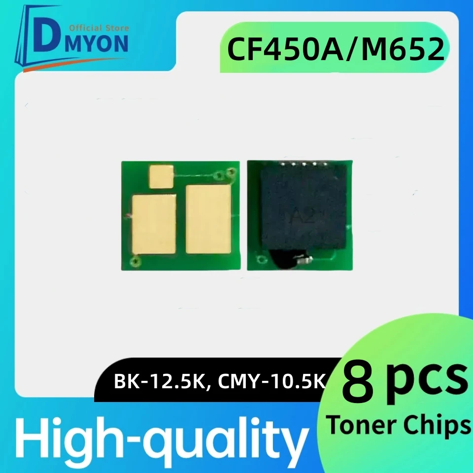 

8pcs CF450A CF451A CF452A CF453A Toner Cartridge CHIP for HP Color LaserJet Enterprise M652 M653 MFP M681 M682 655A Chip