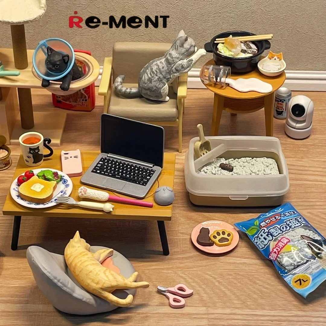 

【 In Stock 】 Genuine rement My Cat and Me Daily Miniature Scene Simulation model Blind box Trendy toy mold Cat House Collection