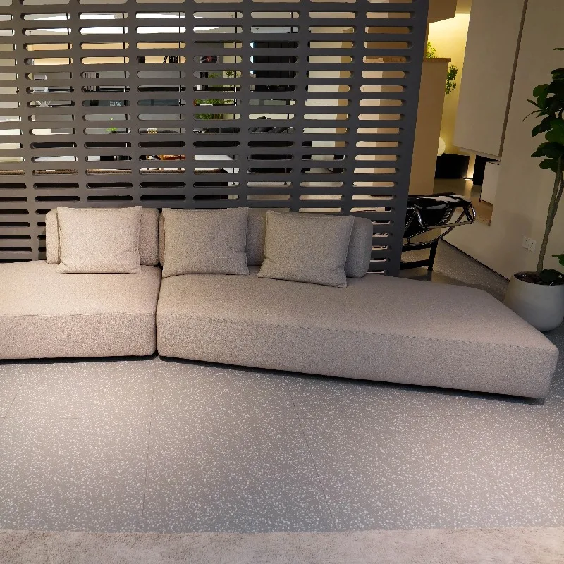 #Linen Fabric Upholstered Modular Modern Sofa Set with Comfortable Reclining Minimalist Tufted Design Wood Legs Foam-Filled