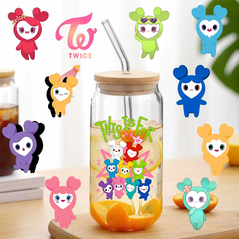 Kpop Twice Waterproof DIY Decals 3D Transfers Crystal Stickers Kawaii Easy Peel Phone Case Stickers Tumbler Wraps Sticker Gift