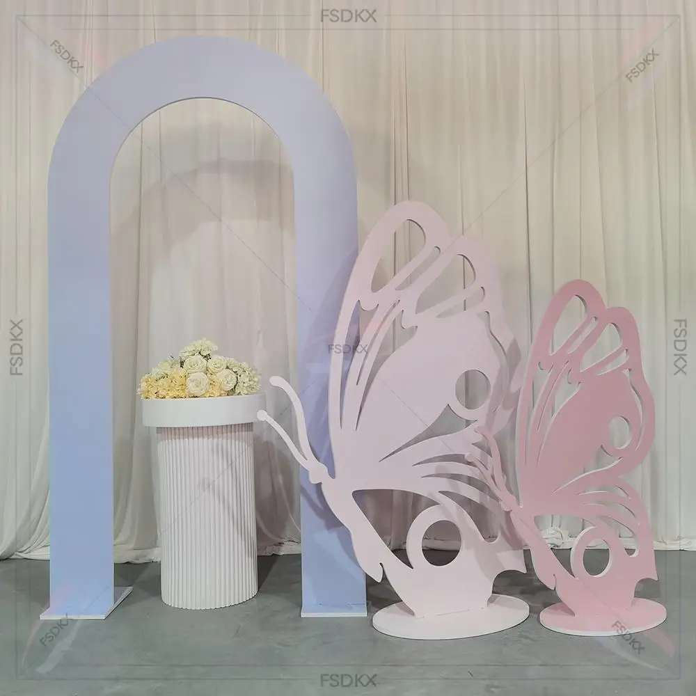 

Wedding Stage Backdrop Pvc Custom Color Empty Round Backdrop Decoration