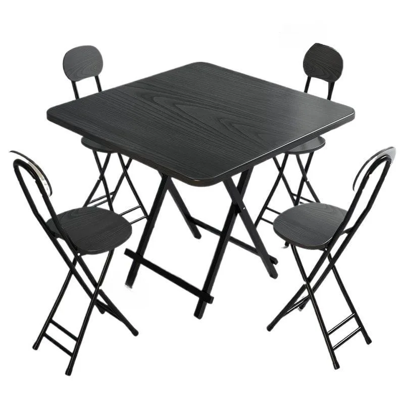 Foldable table household dining table, simple portable dining table, square small apartment dining table