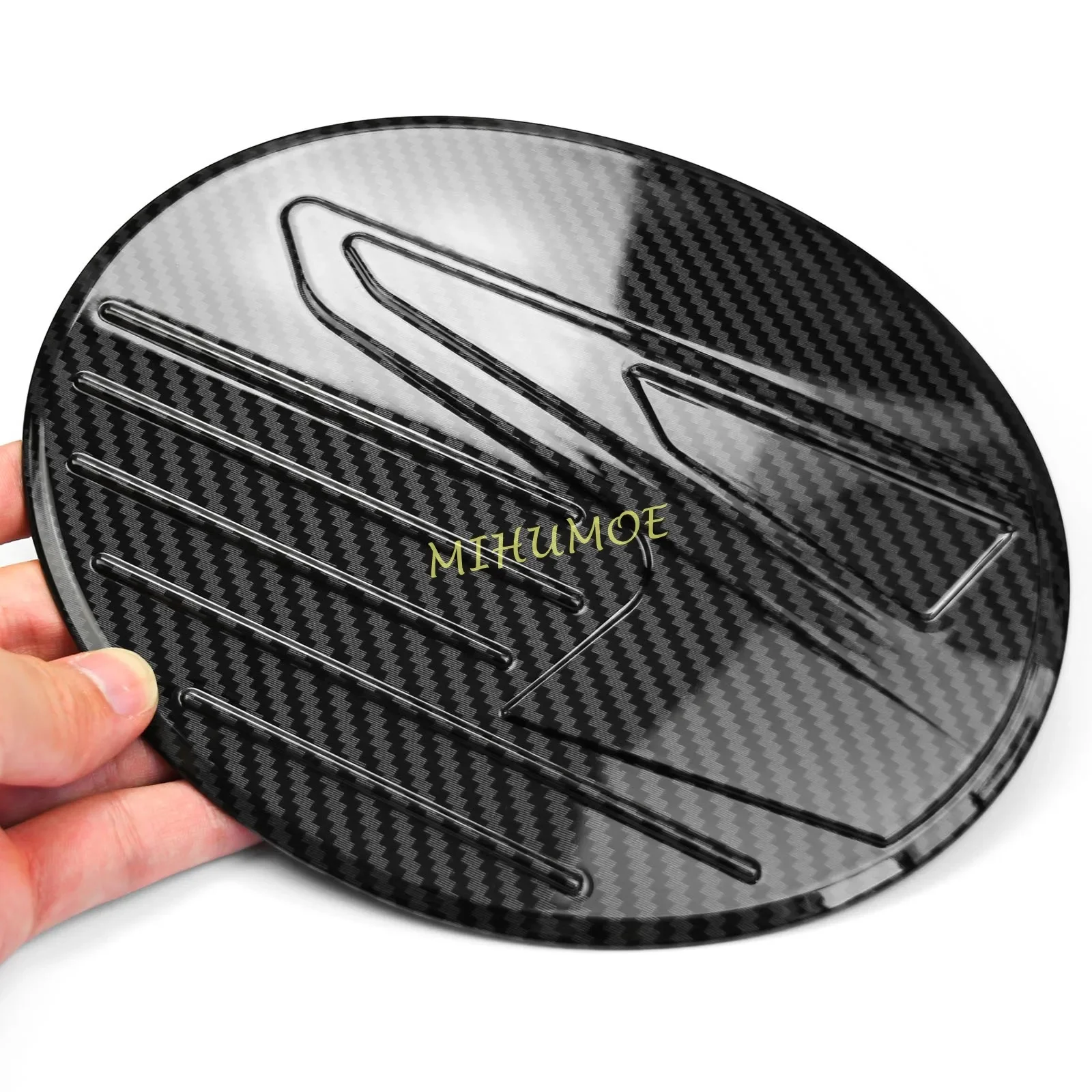 For Mazda CX30 CX-30 DM 2020-2024 Carbon Fiber ABS Car Exterior Gas Oil Fuel Tank Cap Decoration Cover Trim Mouldings