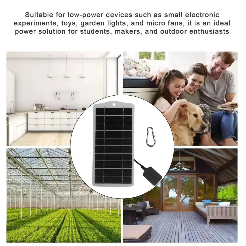 Portable Solar Charger Mini Solar Panel 2.5w 5v Solar Panel Charger High Efficiency Waterproof Outdoor Power Bank for Phones