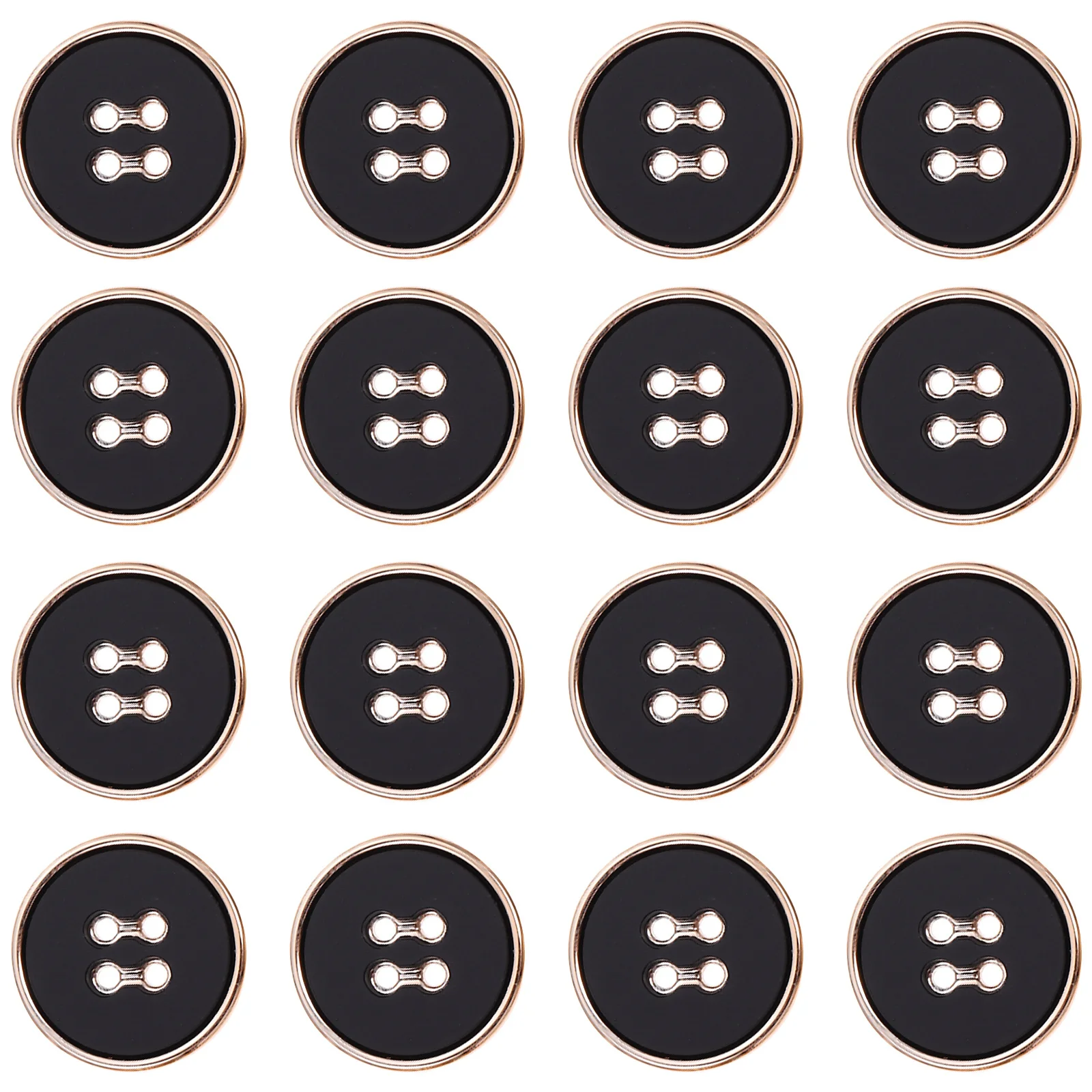 

50pcs Gold Rimmed Buttons Resin Plastic Round Fasteners For Sewing Knitting Crafts Card Making Wind Coat Stylish Buttons