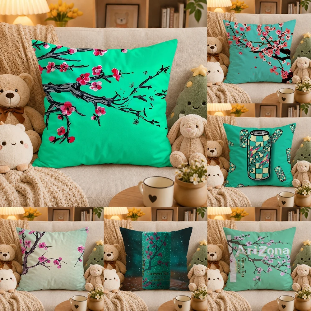A-Arizona Tea Brand Pillow Case Plush Pillow Cases Home Decoration Pillow Cover for Sofa Bed Chair Living Room