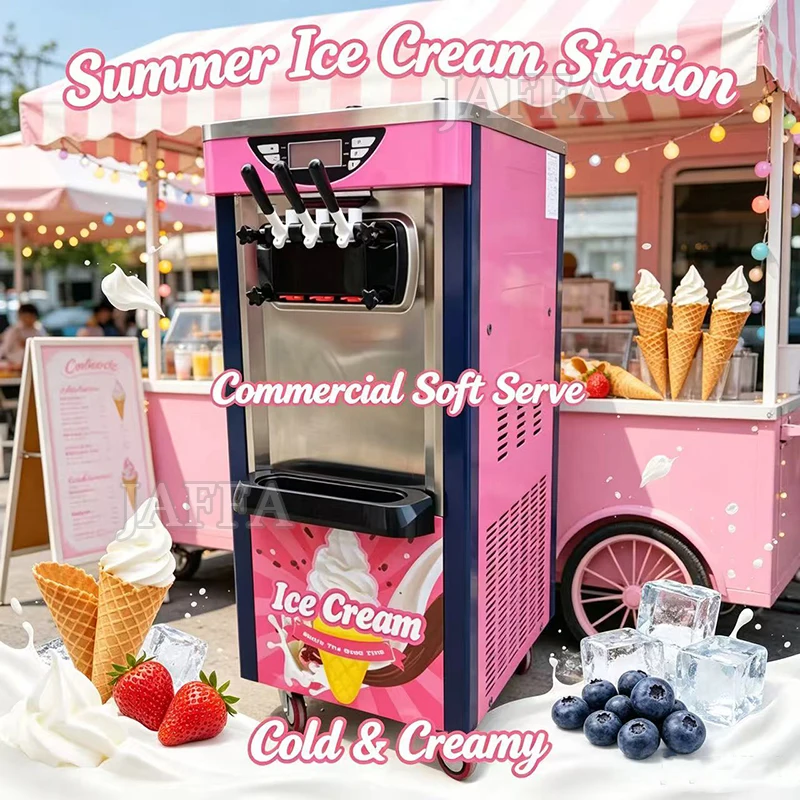 Ice Cream Maker Machine For Stainless Steel Homemade Ice Cream Makers Countertop Touch Screen Puffing Shortage Alarm LED Display