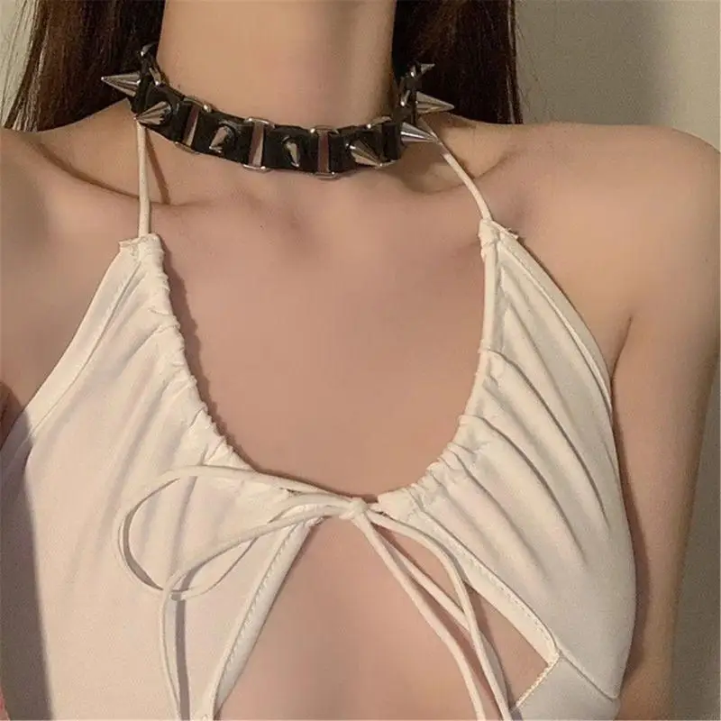 

Leather Choker Necklace Women Halloween Jewelry