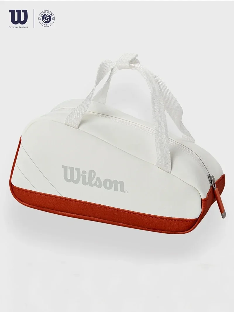 Wilson PU Couro Bolsa de Mão Pequena, Super Tour Tênis Acessórios, Roland Garros Mini Bolsa de Viagem, raquete Sports Bag, 2024