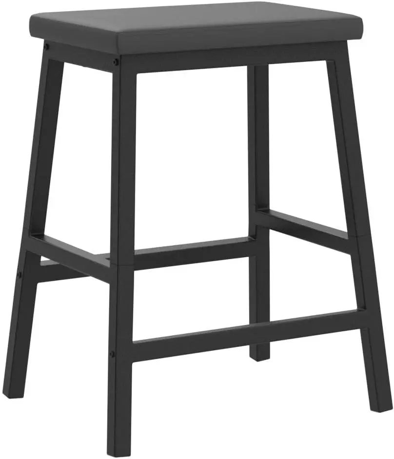 24 "Set Van 2 Bar Stoelen, Pu Leer Gestoffeerde Ontbijt Krukken, Eenvoudige Montage, Geschikt Voor Keuken, Bar, Eetkamer,