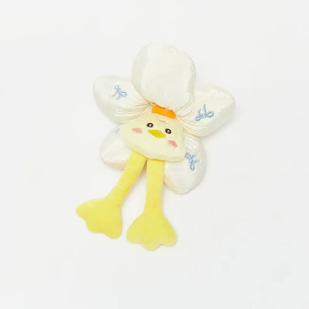 

Cartoon Animal Butt Hair Rope Cloth Embroidery Cotton Filled Scrunchies Headwear Korean Style Plaid Flower Hair Ring