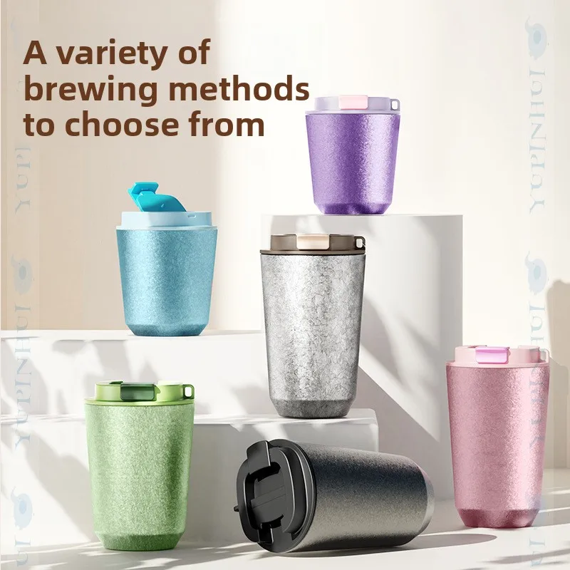 New High-Quality Appearance Model with Drawstring Feature, Portable Outdoor Insulated Titanium Water Cup for Coffee