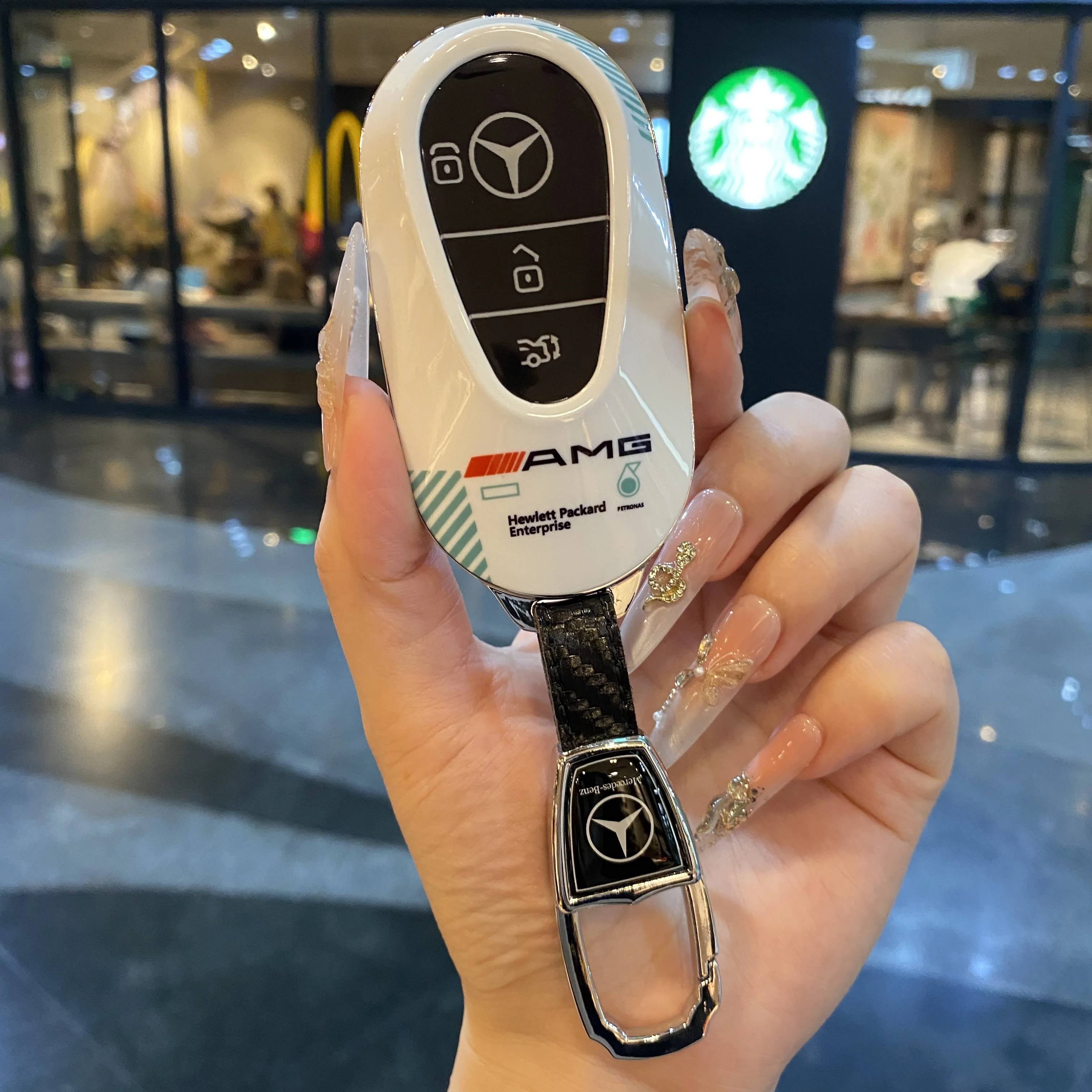 قذيفة لمرسيدس بنز C S الفئة S400 S450 S500 C200L C260L S400L S450L W206 W223 S350 C260 C300 غطاء مفتاح السيارة فوب