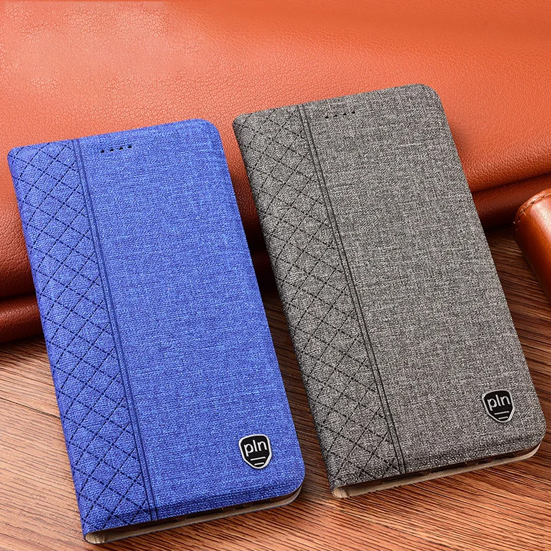 Business Cloth Leather Case for Huawei P9 P10 P20 P30 P40 Lite E P50E Pro Plus Flip Cover Phone Protective Shell