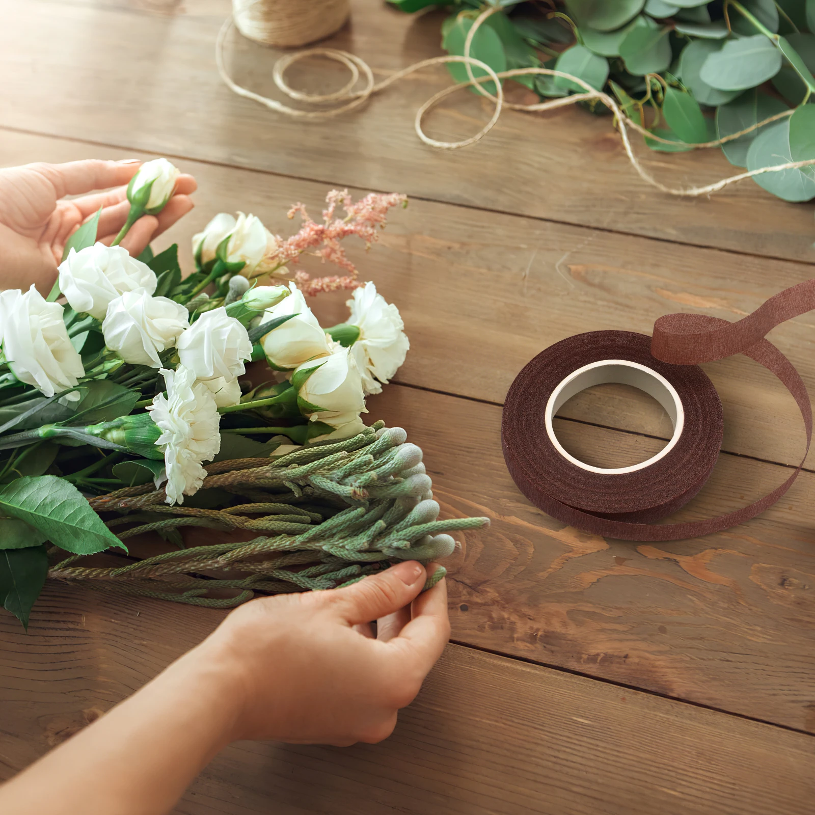 

4pcs 4 Rolls Floral Tape Green Flower Adhesive Packing DIY Arrangement Wedding Bouquets Stem Wrapping Artificial Flowers Gift