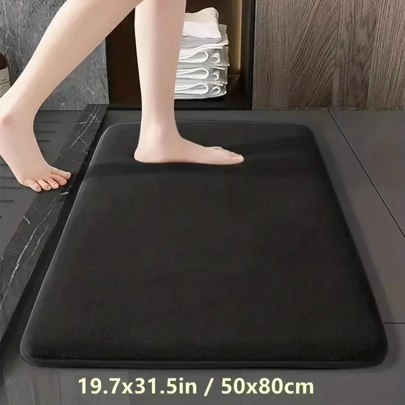 Absorbent Floor Mat Non Slip Bath Mat Anti Slip Coral Velvet Bathroom Floor Mat Door Mat Home Decoration
