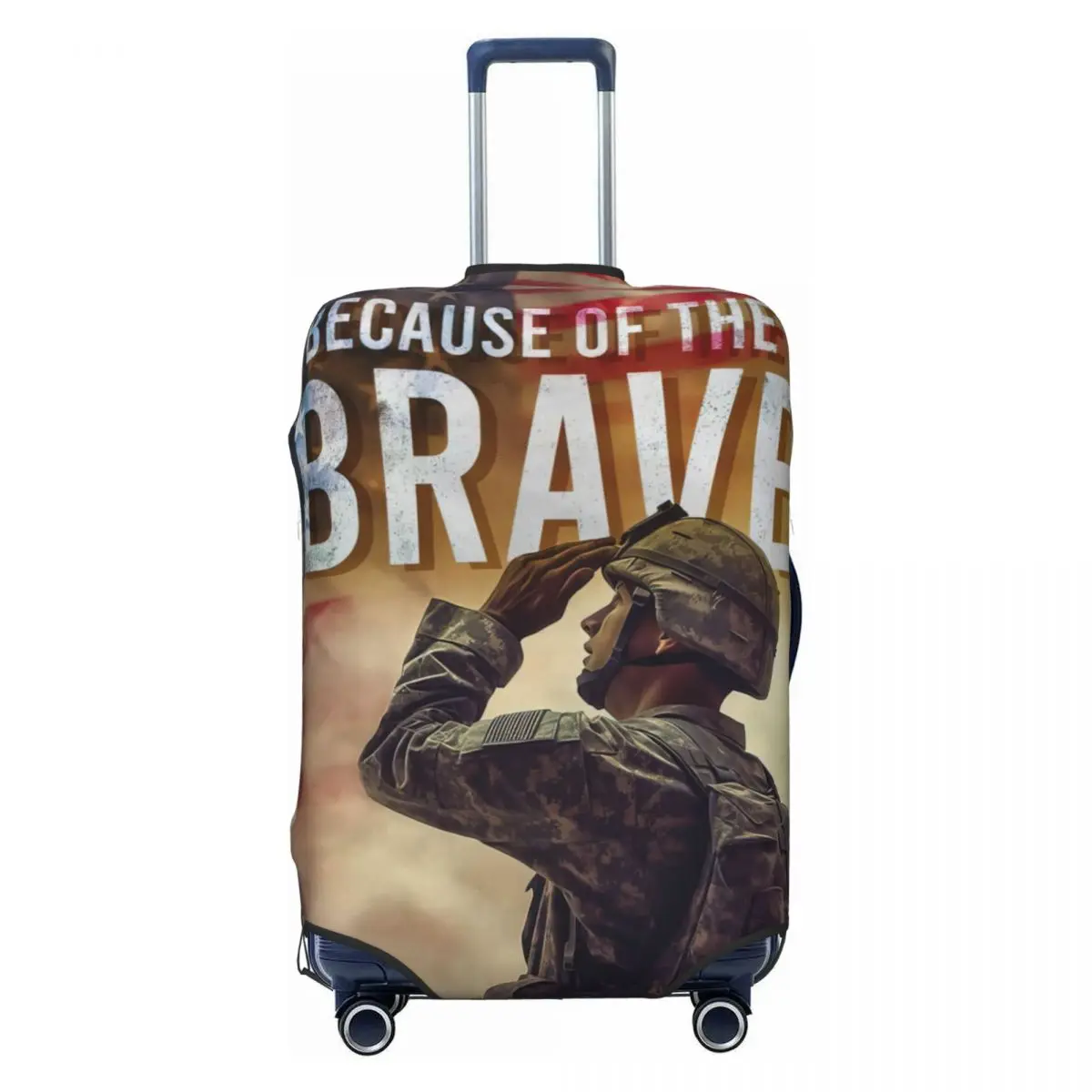 

America Forever Because Of The Brave Luggage Protective Dust Covers Elastic Waterproof 18-32inch Suitcase Cover