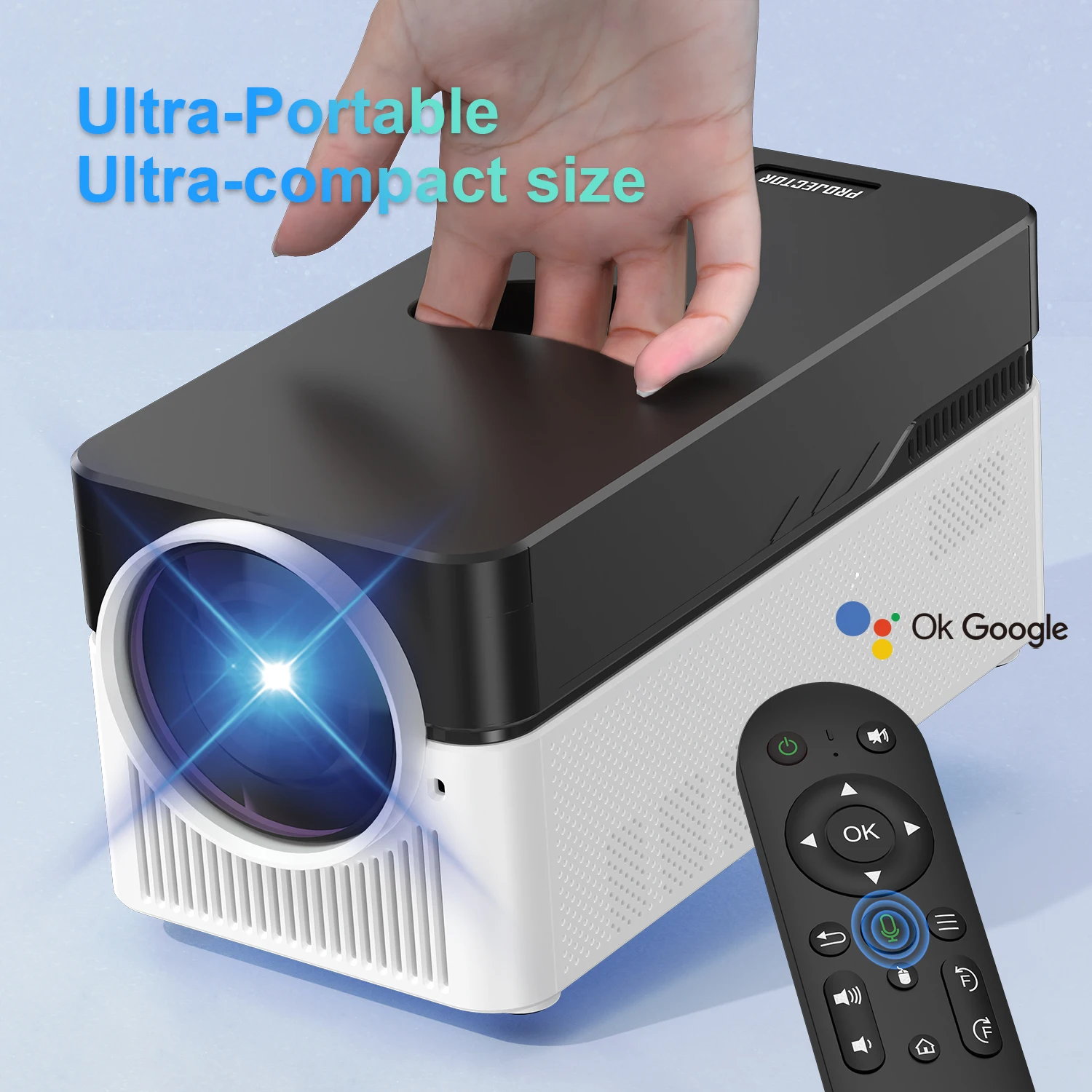Proyektor Mini Topleo Short Throw 8k Proyektor Android 11 Hy450 Hd 1080p Home Theater Video Smart Portabel
