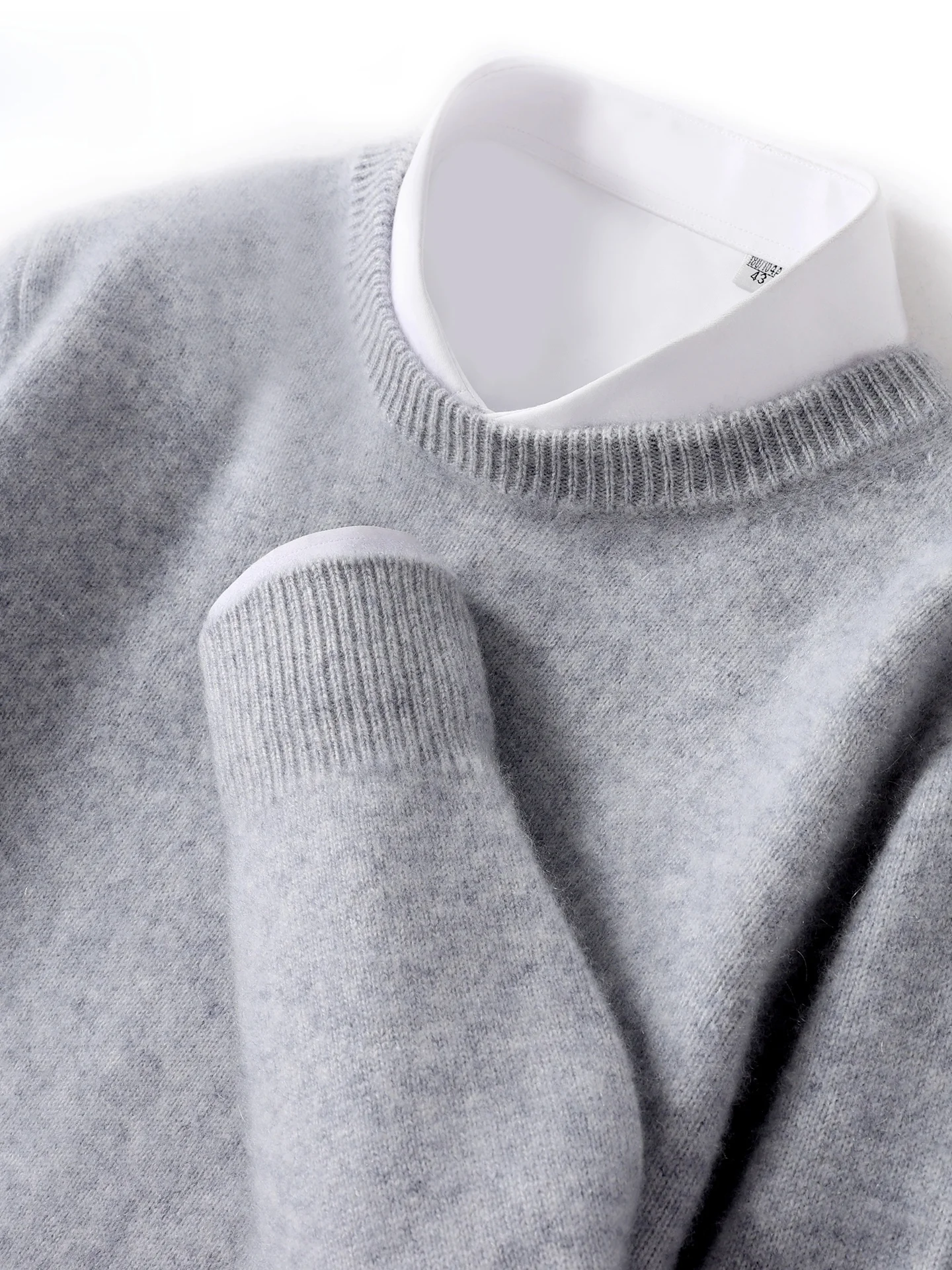 

Мужской свитер Pierre Cardin из чистой шерсти, вязаный, с круглым вырезом, теплый зимний базовый слой, повседневный, длинный, модный.