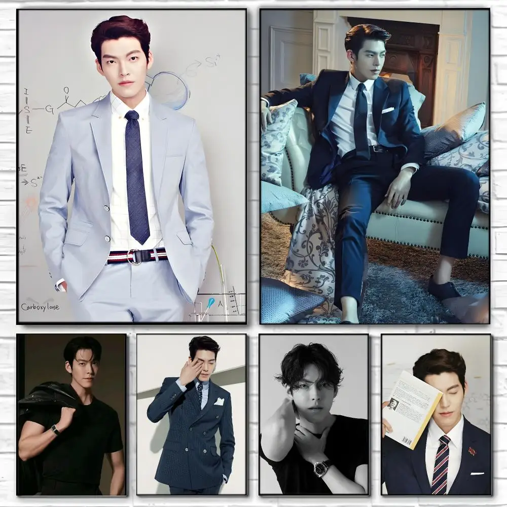 Model Actor K-Kim Woo bin Poster  Self-adhesive Art Waterproof Paper Sticker Coffee House Bar Room Wall Decor