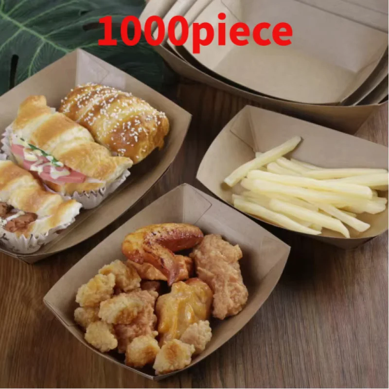 

10 00piece.Custom.Custom Disposable Food Grade Cardboard Kraft Paper Paper hamburger Box Packaging Paper Burger Box