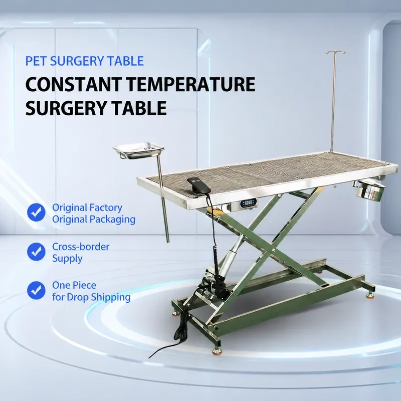 Electric Pet Operating Table 304 Stainless Steel Animal Surgery Table for Cats and Dogs with Constant Temperature and