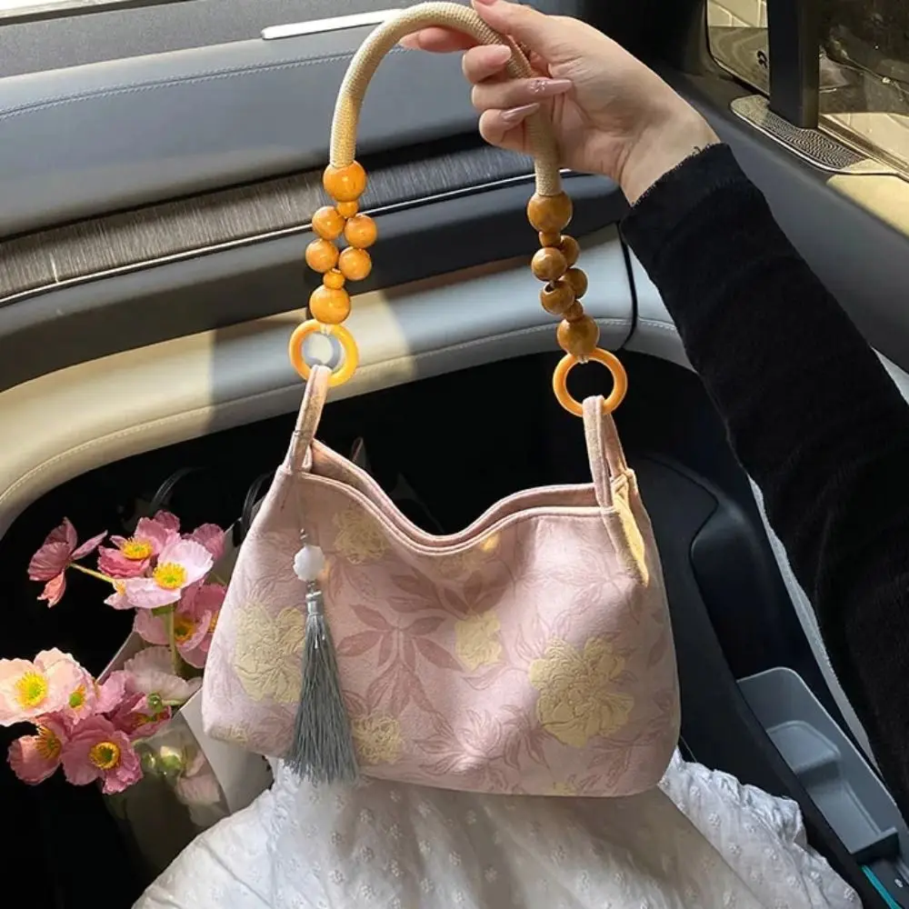 

Embroidered New Chinese Style Handbag Armpit Bag Flower Hanfu Embroidery Handbag Canvas Purses Cheongsam Shoulder Bag Wedding