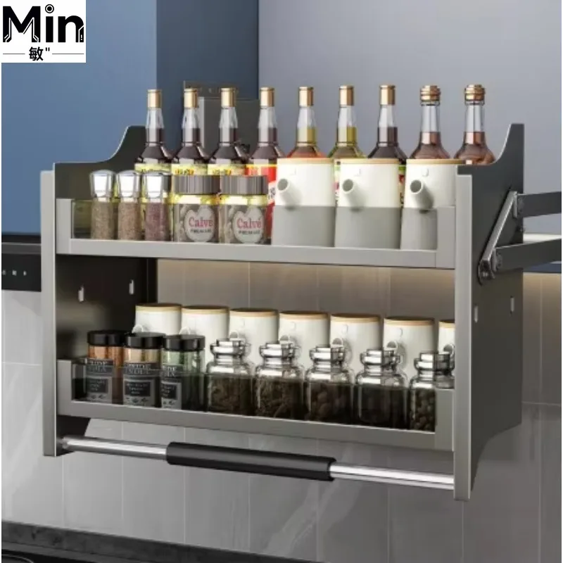 Pull Out Lift Elevator Lifting Basket Pull Out Down Shelves Kitchen Cabinet Lift System for Kitchen Storage Organization