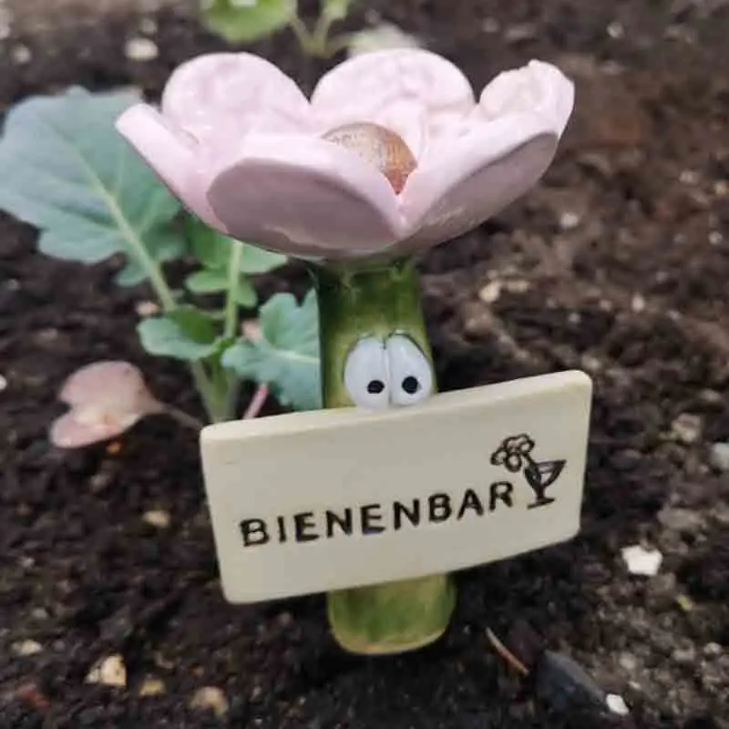 ديكور حديقة هاملبوب غريب الأطوار - حصة على شكل زهرة مع عيون جوجلي، زخرفة فريدة من نوعها في الحديقة والحديقة