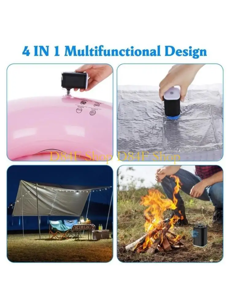 D84F Pool Floats, Electric Air Pumps for Inflatables, Rechargeable Battery for Float