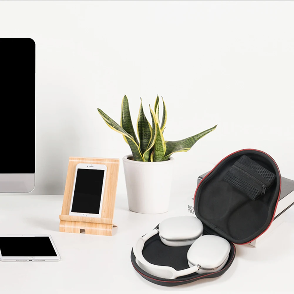 حقيبة حمل واقية محمولة للسفر مقاومة للماء من مادة EVA حقيبة حمل للتخزين الصلب لملحقات سماعات الرأس AirPods Max #3