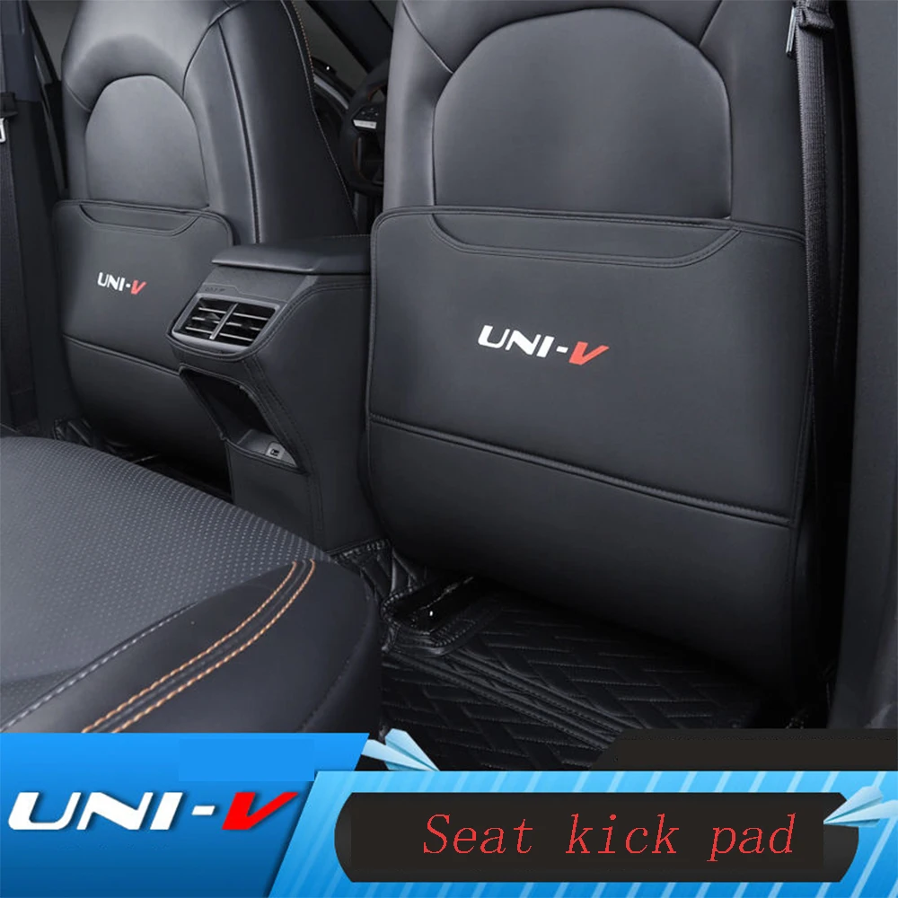 

For Changan UNI-V UNIV 2022 2023 Car PU Leather Anti Kick Mat Pad Anti-kick Protector Mats Seat Back Protector Auto Accessories