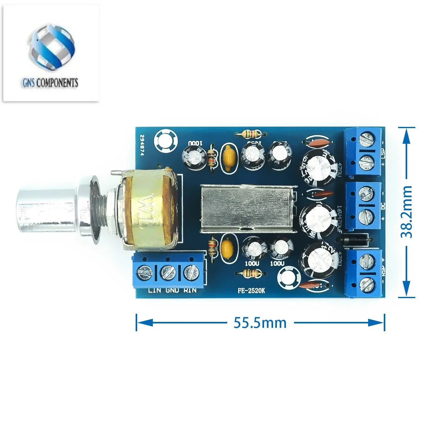 TEA2025B Power Amplifier Audio Board 2.0 Channrl Digital Mini Amplifier Stereo AMP 3Wx2 Home Sound Theatre DC 5-12V AC 5-9V