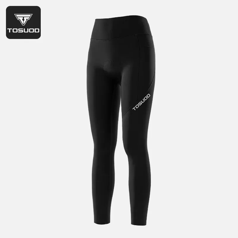 TOSUOD Cycling Pants Winter Thermal Fleece Cycling Trousers For Windproof Long Bike Pants Road Bike Warm Cycling Pants