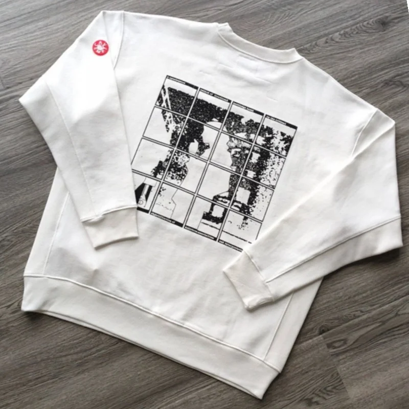 

Harajuku White Life Cavempt Sweatshirt Japan Autumn Loose Square Round Neck Pullover Couple Long Sleeved Men Women Sportswear