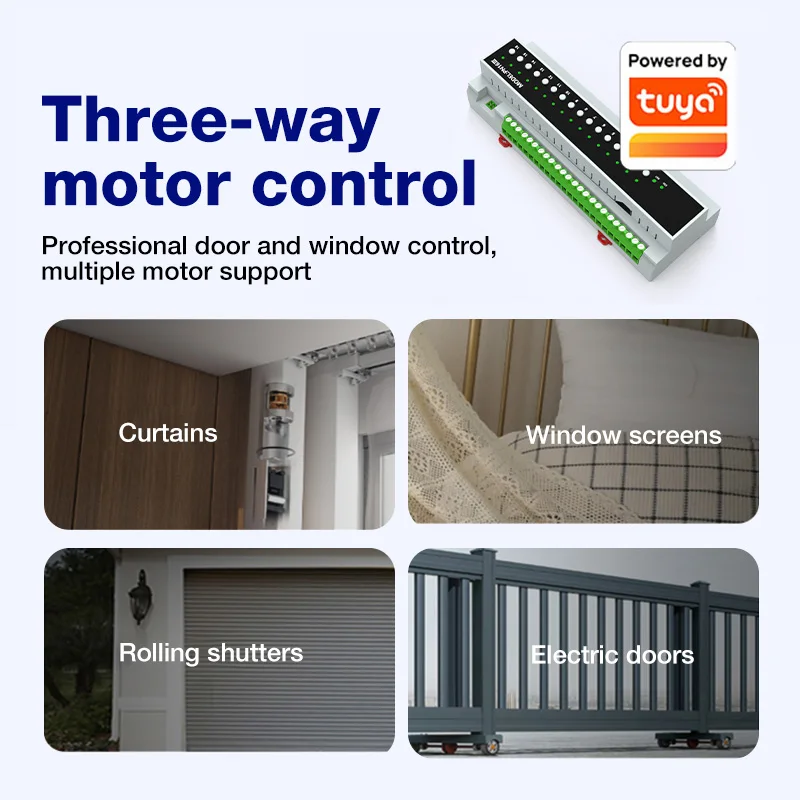 Tuya Zigbee 6-позиционный переключатель, релейный модуль, модуль дистанционного управления, модуль управления прибором 110 В-240 В, 50 А, работает с Alexa Google Home