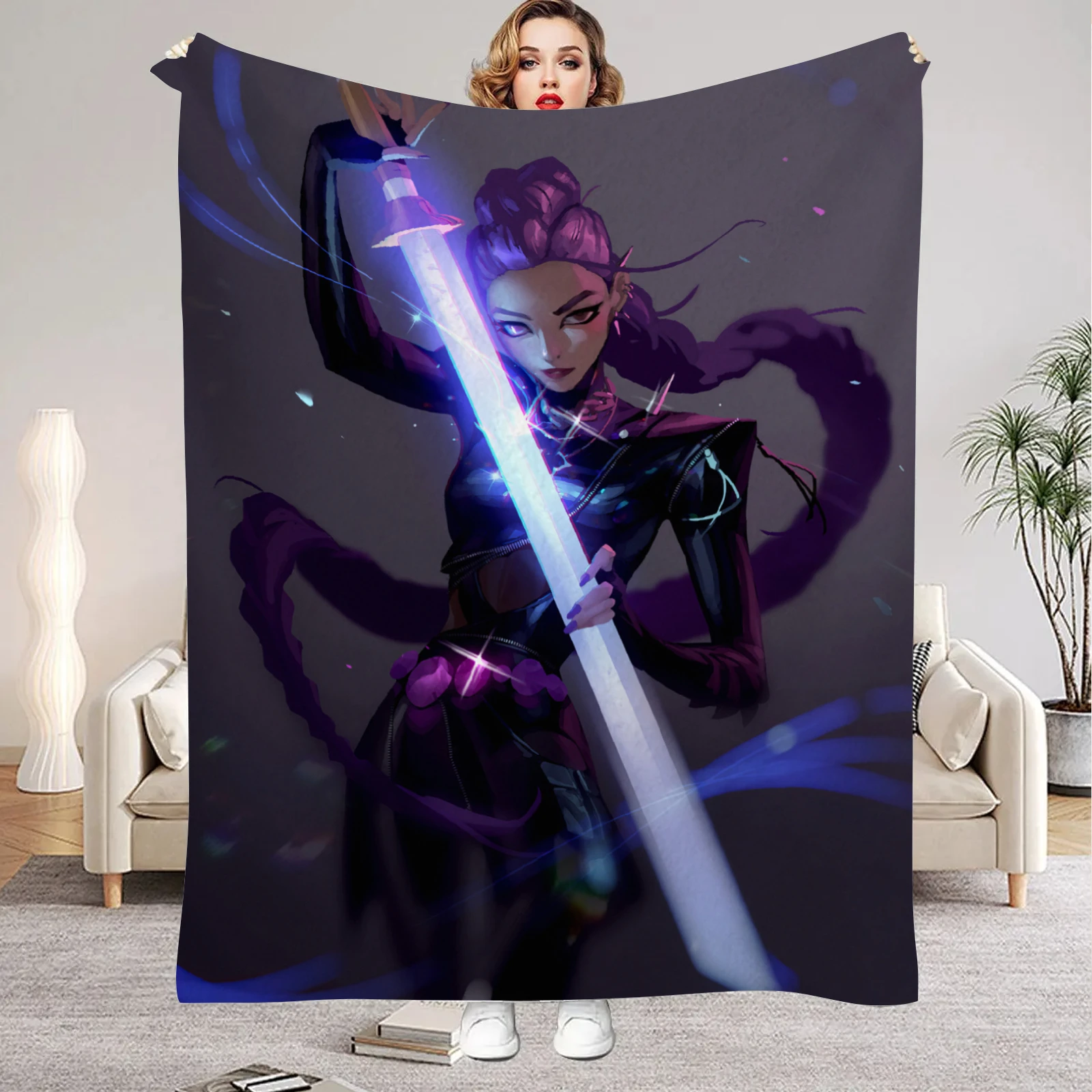 بطانيات kpop شيطان الصيادين هانتريكس جودة لينة دافئة رمي بطانية الشتاء الاطفال الأريكة السرير رقيق المفرش #2