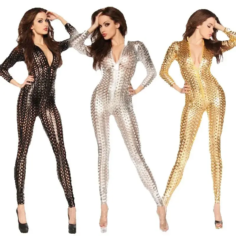

Jazz Ds Hip-hop Stage Performance Dance Costume Fish Scale Perspective Club Bodysuit Women Dj Dance Wear with 3colors free ship