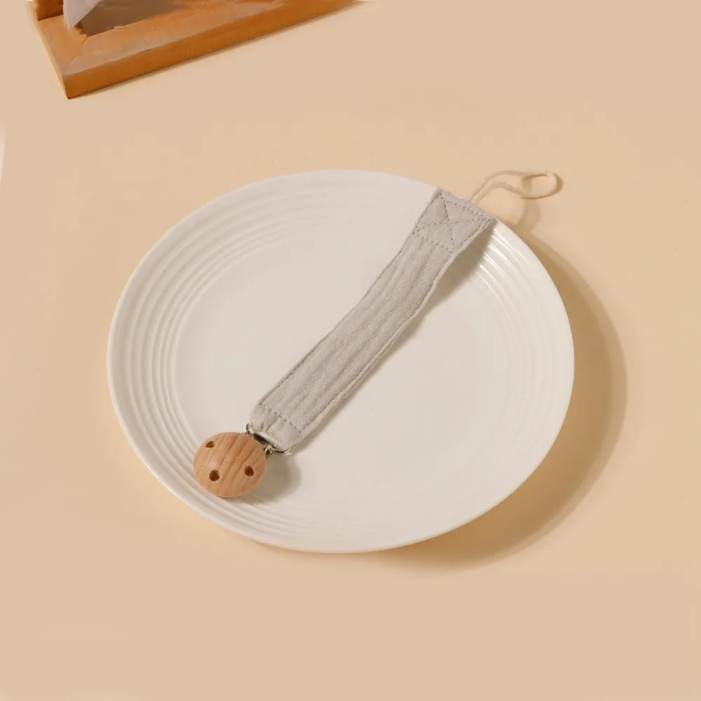 

New Soft Cotton Baby Pacifier Clip Hanging Rope Soother Pacifier Holder Double Layer Nipple Pacifier Anti-lost Chain