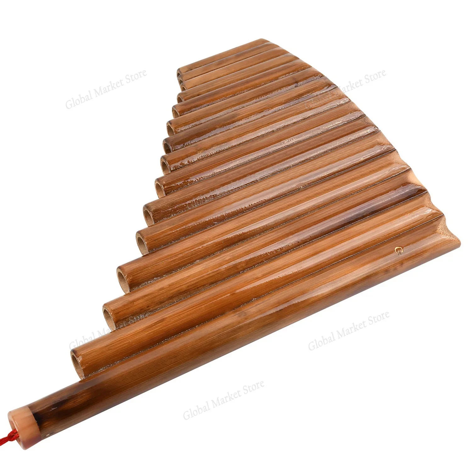 

15-pipe G key bamboo panpipe(Left/Right-Hand),Pan Flute;Panpipes,ideal for beginners and students,manually calibrated,Brown.