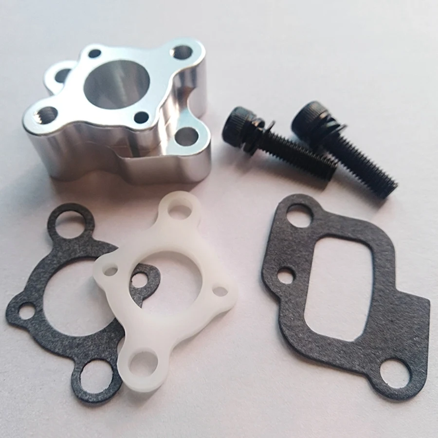 ABZZ-CNC Intake Manifold Set For 23-30.5Cc Gas Engine Zenoah Cy Hpi Baja 5B 5T 5Sc Losi 5Ive-T Rovan King Motor