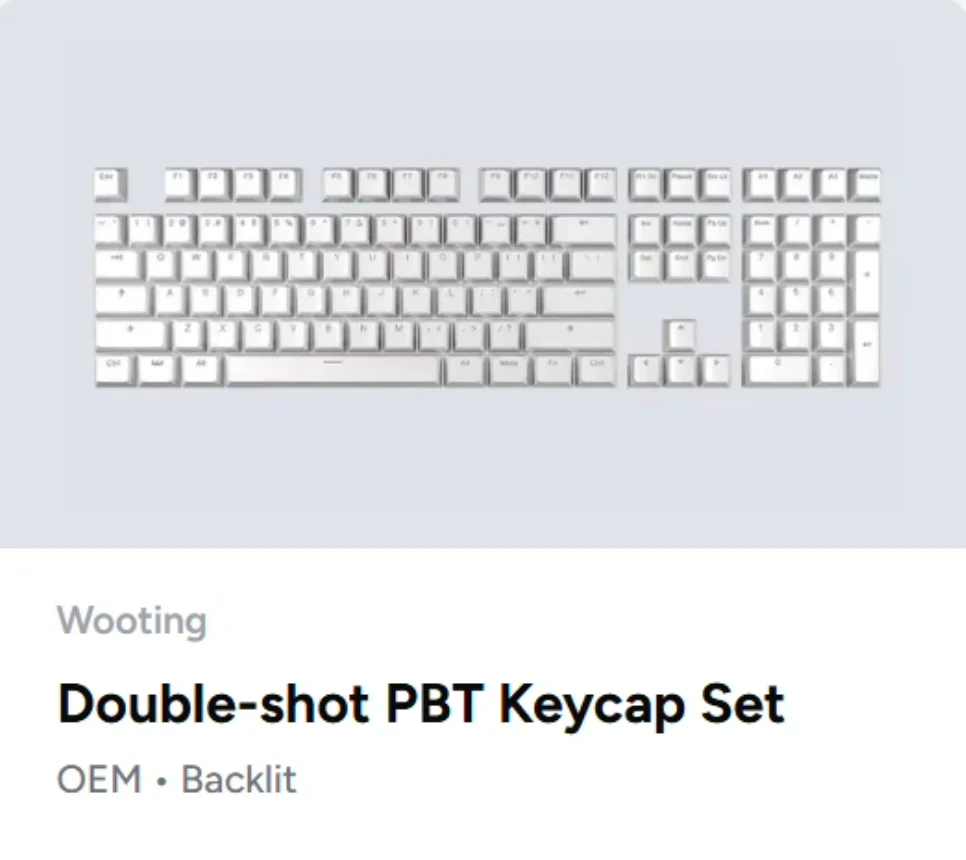 original Wooting keycap Official genuine product 5 sided Dye-sub PBT Keycap Set