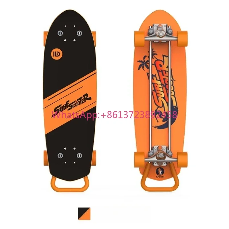 3-in-1 Multi-Function Land Surfboard Stroller Convertible Surf Skateboard Push Scooter for Adults & Youth Outdoor Cruising